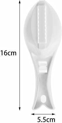 Fish Scale Scraper,Fish Scaler Sawtooth Scale Descaler Scraper Cleaner Fish Scales Brush Shaver Remover Scale Knife Peeler Skin Peeler Fish Tools Kitchen Gadget Fish Scaler (Pack of 1)  - Image 5