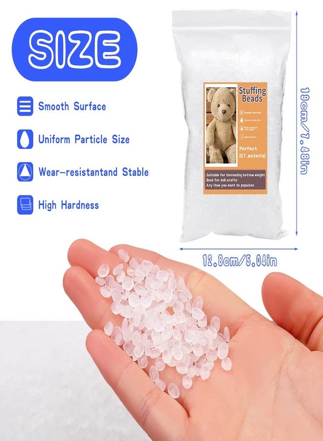 Hssugi 10.6oz Doll Stuffing Beads Craft Beads for Stuffing, Plastic Filler Poly Bead, Poly Pellets Weighted Stuffed Bead for Filling Stuffed Animals Art DIY Crafts - Image 2