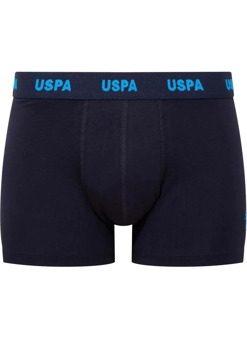 U.S. Polo Assn. 80509 Men's Cotton 3-Pack Boxer-Saxe-navy-printed