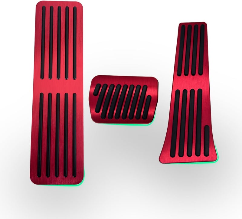 Rxmgf Brake Foot Rest and Gas Accelerator Pedal Cover Set for Ford Explorer 2020-2023 (Red) - Image 1