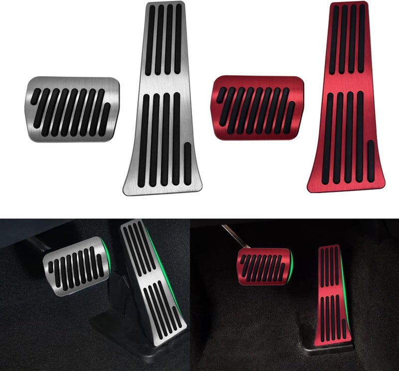 Rxmgf Brake Foot Rest and Gas Accelerator Pedal Cover Set for Ford Explorer 2020-2023 (Red) - Image 3