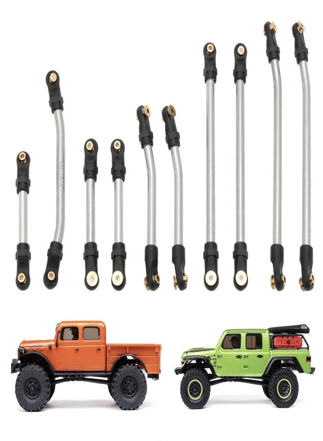 MEUS RACING مجموعة وصلات هيكل معدنية عالية الخلوص ووصلات توجيه من MEUS RACING SCX24 لسيارة Axial SCX24 Gladiator AXI00005 1/24 RC Crawler (مصنوعة من سبائك الألومنيوم) - Image 1
