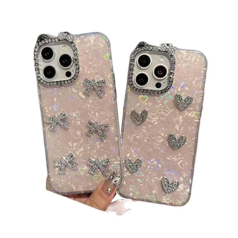 LS غطاء واقي، حماية من السقوط، مقاوم للصدمات لـ iPhone 15 / 15 Plus / 15 Pro / 15 Pro Max، Cherry Acrylic من الأكريليك - Image 3
