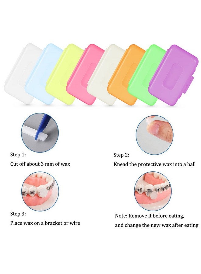 OBTANIM 15 Pack Colorful Braces Wax Dental Care Orthodontic Wax For Braces Wearer (10 Color) - Image 5