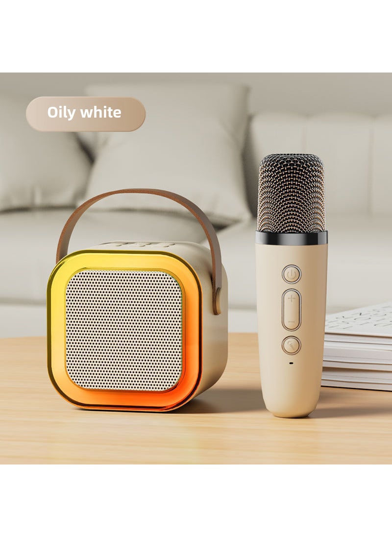 Generic Jinyun k12 microphone audio integrated microphone home wireless Bluetooth National singing K song childrens small family ktvWhite single wireless microphone [Chinese version]] White single wireless microphone [Chinese version]] 