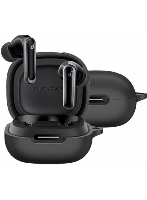 Soundcore P40i Case Dust Proof Cover Earphone Protective Cover-Anker Soundcore P40i Case with Lanyard - Black