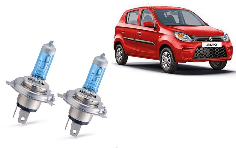 Auto Pearl H4 Ultra Blue High Beam Halogen Head Lamp Bulb Compatible with- Alto 800 2019 - Image 1