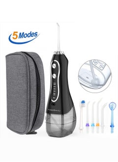 KinseiBeauty Water Dental Flosser for Teeth Cleaning, Dental Oral Irrigator with 5 Modes, 5 Jet Nozzles, 1 Toothbrush Head,  IPX7 Waterproof, 300ML Water Tank  - Image 1