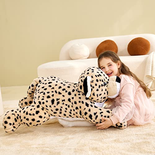IKASA Giant Cheetah Stuffed Animal Plush Toy,Large Leopard Cute Jumbo Soft Toys,Huge Big Size Plushy Plushie,Gifts for Kids (Brown, 30 inches) - Image 2