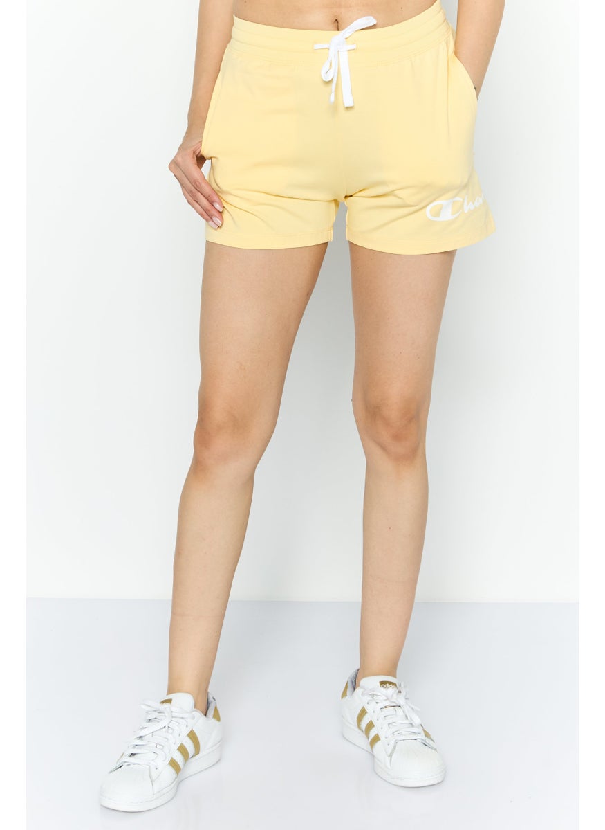Champion Women Sportswear Fit Training Shorts, Yellow  - Image 1