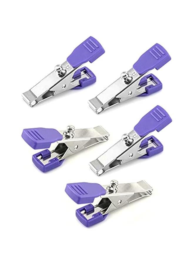 Arabest Veterinary Electrode Clip, 5 Pack Universal Accurate EKG/ECG Limb Clip Multi-Function Clamp Adapters for Electrode Resting Tabs, Snap Pinch Needle Banana  - Image 1