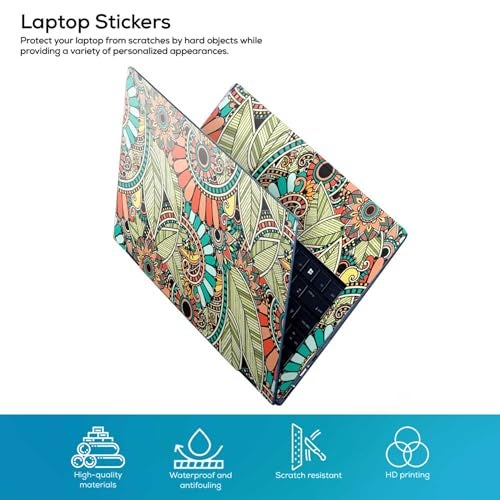 Inkykart DSGN 110 Full Body Laptop Skin Bubble-Free| Laminated| Removable| HD Quality Sticker for Laptops Upto 15.6 Inches Compatible with Hp/Dell/Acer/Lenovo/Asus etc. - Image 2