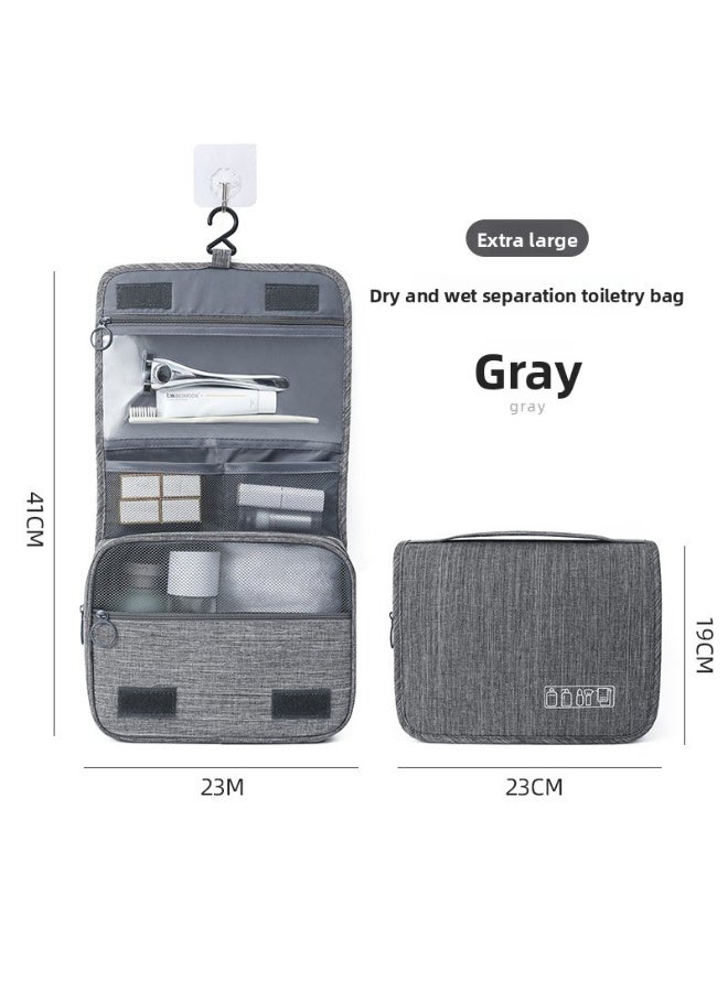 Large Hanging Travel Makeup & Toiletry Bag – Foldable with Dry/Wet Mesh Compartment - Image 1