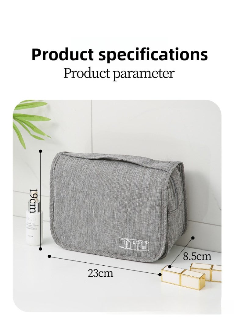 Large Hanging Travel Makeup & Toiletry Bag – Foldable with Dry/Wet Mesh Compartment - Image 4