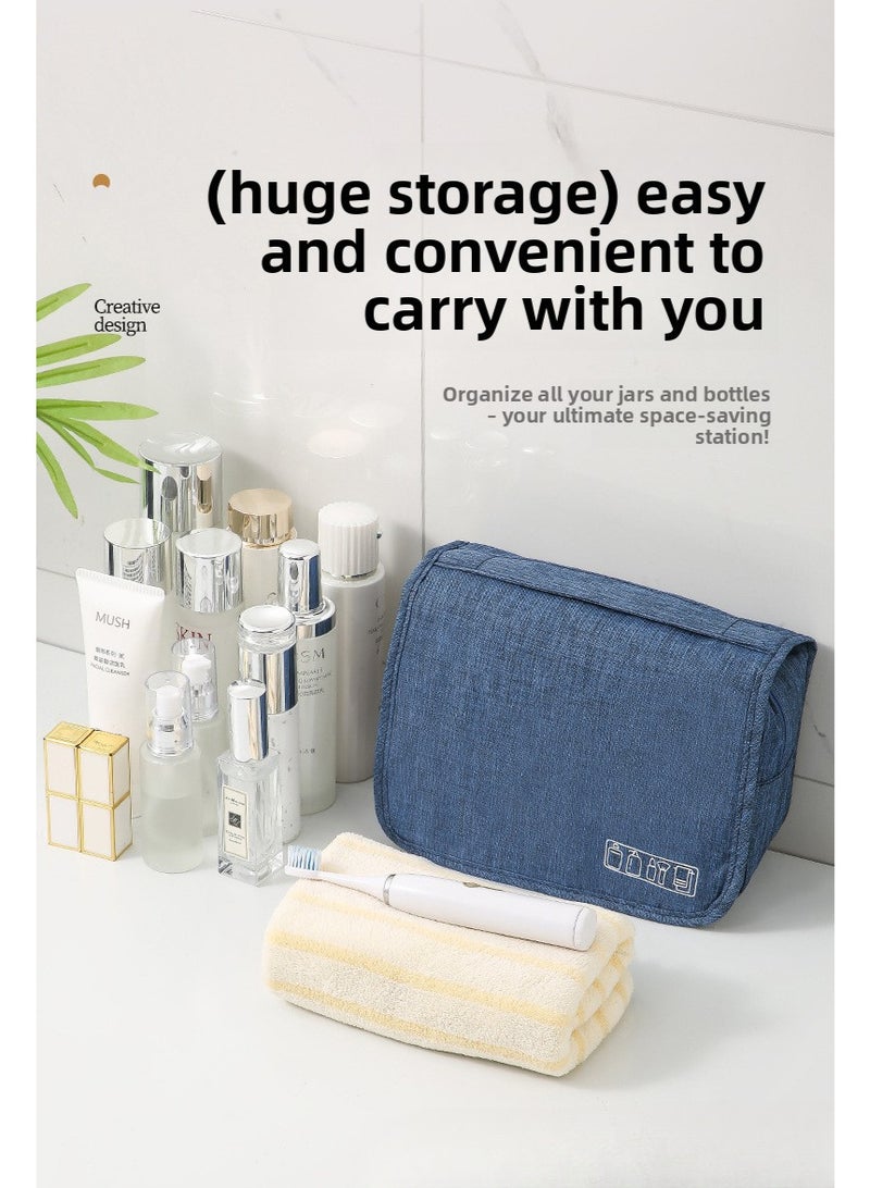 Large Hanging Travel Makeup & Toiletry Bag – Foldable with Dry/Wet Mesh Compartment - Image 5