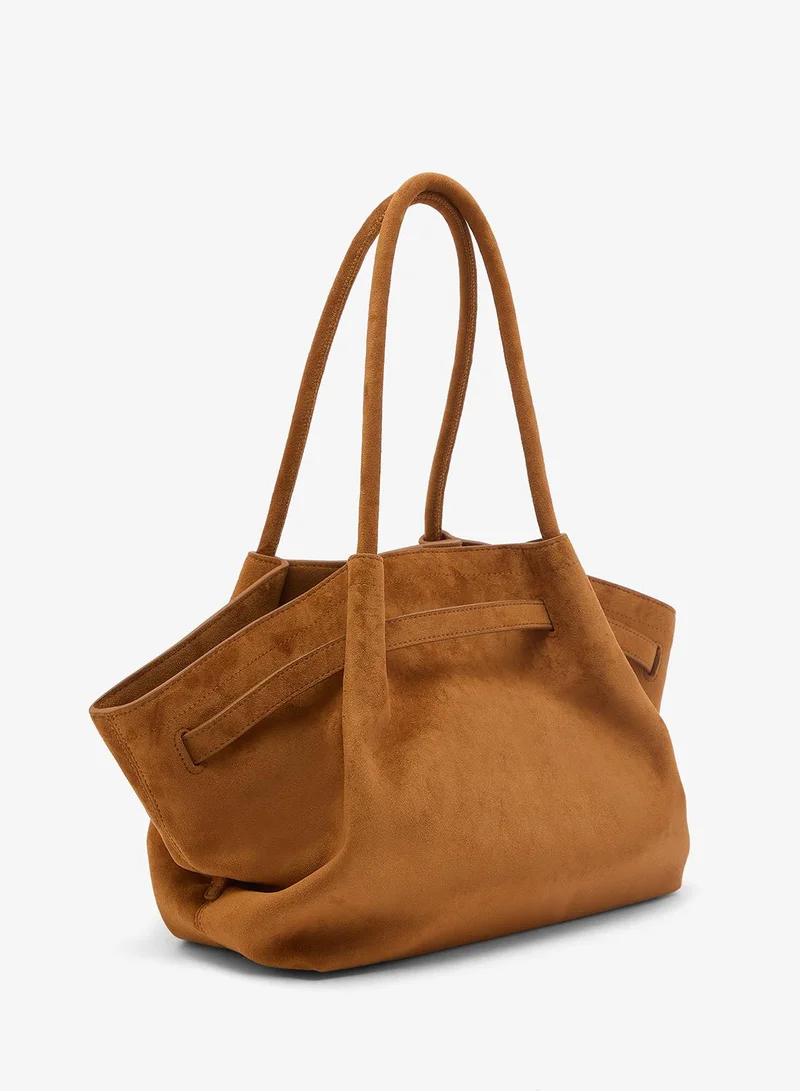 Jw Pei Caramel Brown Namshi Exclusive - Hana Medium Faux Suede Tote Bag for Women | Best Price UAE
