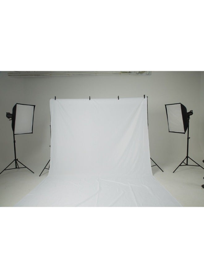 خلفية قماش فوتوتك بيضاء 3X6M - Image 2