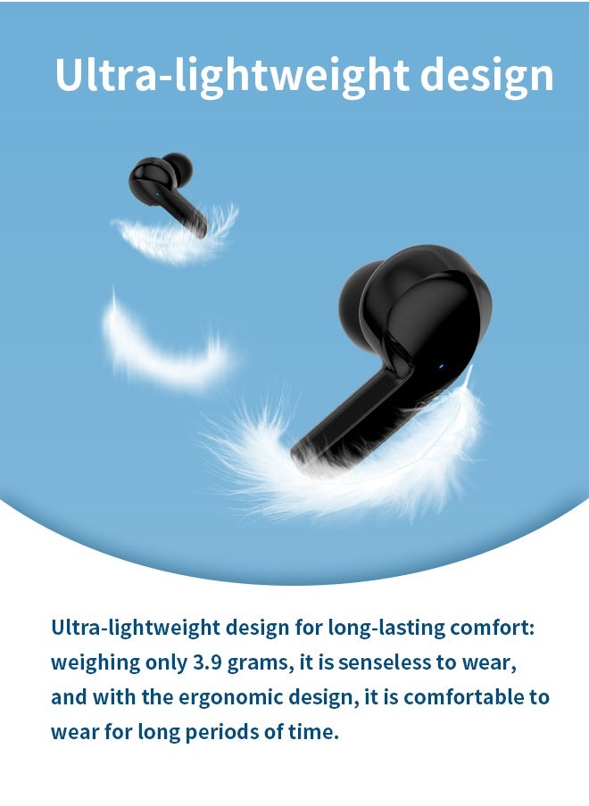 Korean Brand Bluetooth Earphones RS1 Fully In-Ear True Wireless Earbuds, Ultra-Light 3.9g, Bluetooth 5.3, Powerful Bass & ENC Noise Cancellation, 48H Playtime, LED Power Display, IPX6 Waterproof, Clear Calls & Premium Sound, Black - pzsku/Z6525EE1E0F0D14F5F7DEZ/45/_/1727673557/4d39c709-f7fc-4e55-9960-979245fc44e7