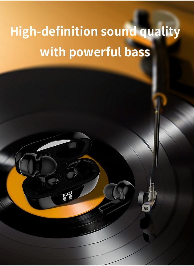 Korean Brand Bluetooth Earphones RS1 Fully In-Ear True Wireless Earbuds, Ultra-Light 3.9g, Bluetooth 5.3, Powerful Bass & ENC Noise Cancellation, 48H Playtime, LED Power Display, IPX6 Waterproof, Clear Calls & Premium Sound, Black - pzsku/Z6525EE1E0F0D14F5F7DEZ/45/_/1727673567/a438e7e8-95b4-4dcb-8f9e-a618407cd1fa