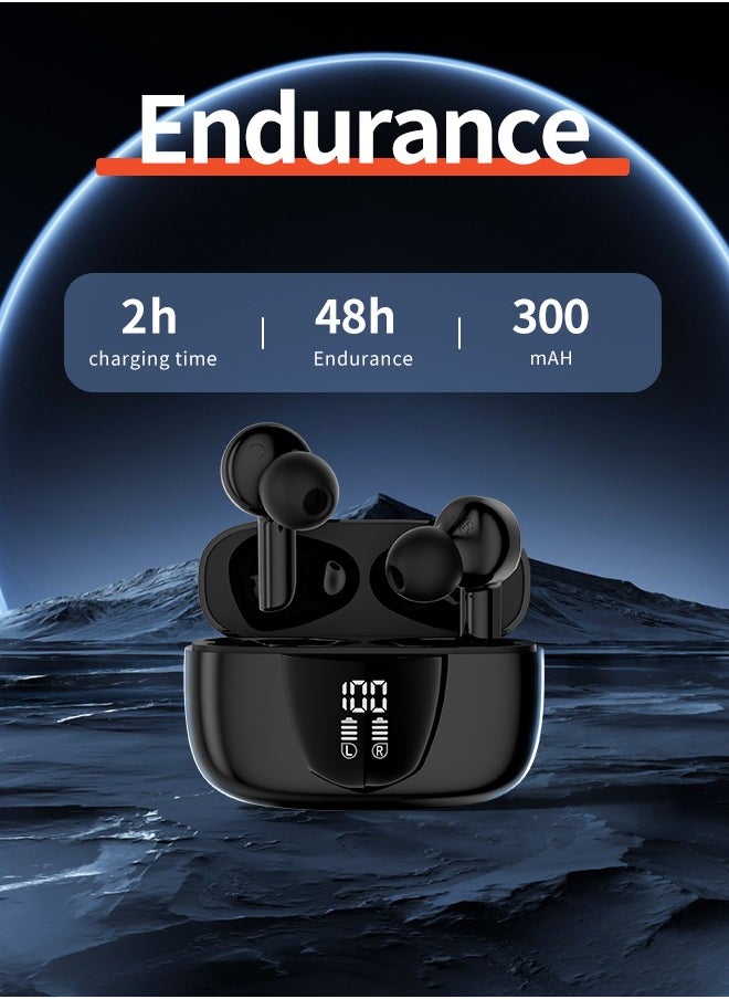 Korean Brand Bluetooth Earphones RS1 Fully In-Ear True Wireless Earbuds, Ultra-Light 3.9g, Bluetooth 5.3, Powerful Bass & ENC Noise Cancellation, 48H Playtime, LED Power Display, IPX6 Waterproof, Clear Calls & Premium Sound, Black - pzsku/Z6525EE1E0F0D14F5F7DEZ/45/_/1727673900/c89b8150-4543-414a-a2cf-be64894a0668