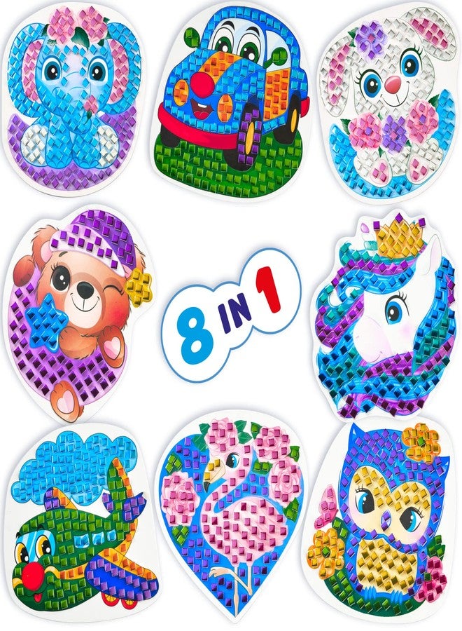 ALEXES Mosaic Sticker Art Kit for Kids - Sticky Number Poster - Stick Together Sticker Set 3 - Image 1