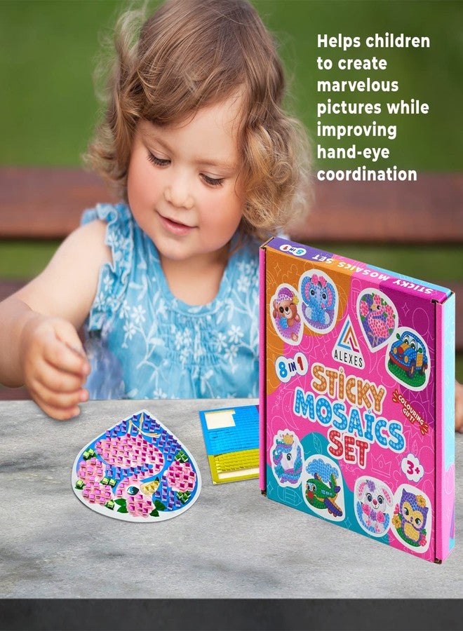 ALEXES Mosaic Sticker Art Kit for Kids - Sticky Number Poster - Stick Together Sticker Set 3 - Image 2