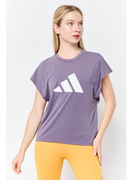Women Loose Fit Short Sleeve Training T-Shirt, Purple