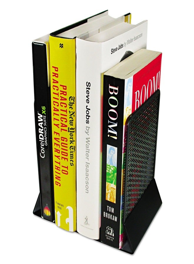 Artistic Urban Collection Punched Metal Bookends, 2 Pack, Black (ART20008) - Image 1