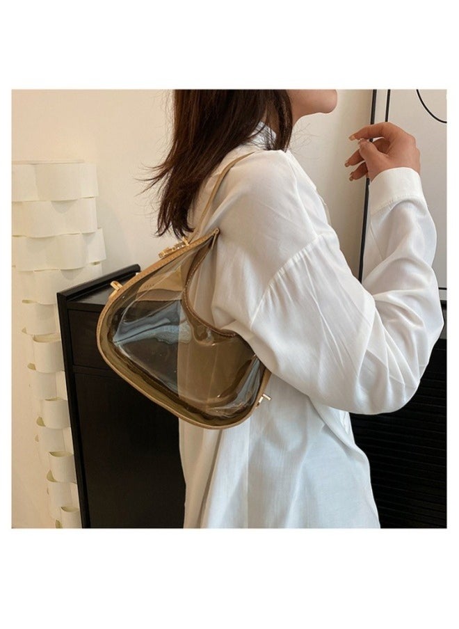 ILovhaprty Retro fashion transparent underarm bag crescent bag clear bag,women's shoulder handbags,small shoulder purses for women  - Image 2