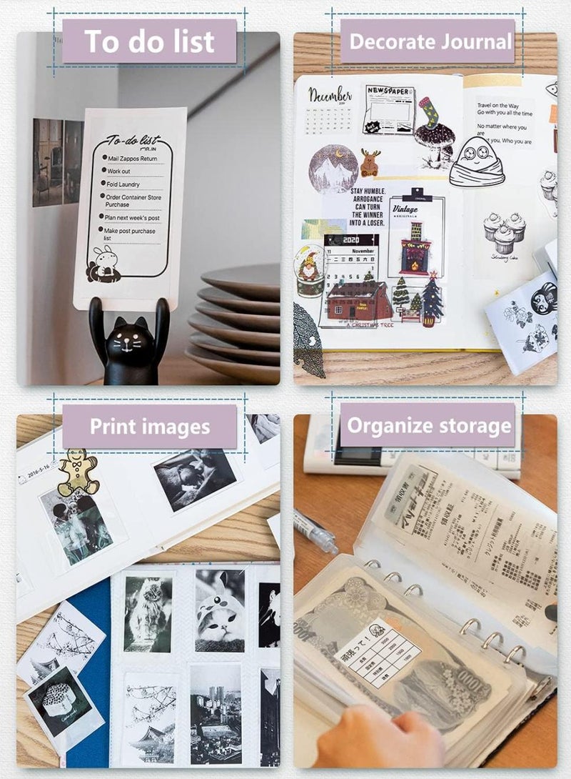 فوميمو طابعة محمولة صغيرة M02 - طابعة حرارية بلوتوث، لون وردي، للصور والملصقات المرحة بالأسلوب الرجعي، تدعم أنظمة أندرويد وآي أو إس. مناسبة لمنصة التجارة الإلكترونية في الإمارات العربية المتحدة.1 طابعة + 1 لفة ملصقات - Image 5