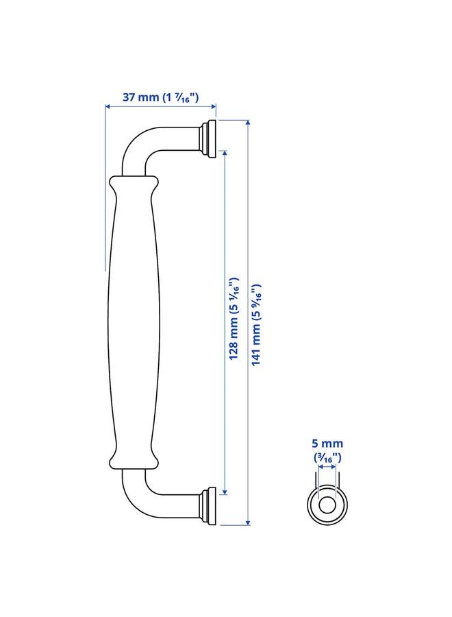 erorex Handle, black/chrome-plated, 141 mm - Image 5