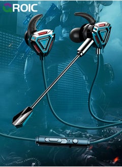 GROIC Black Gaming Earbuds with Mic，in-Ear Gaming Headphones Wired with Microphone Dual Audio Drivers Noise Cancelling Stereo Bass Compatible for PC/PS5/PS4/Xbox/Nintendo/Switch/Mobile 3.5mm Aux  - Image 2