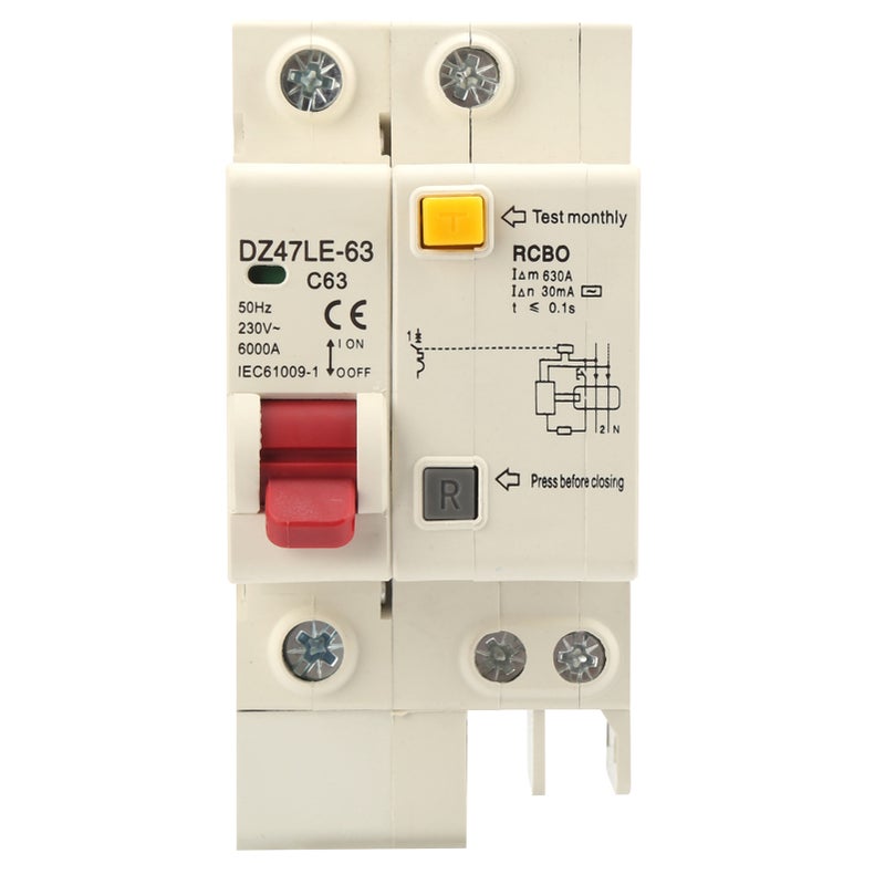 DZ47LE63 1P+N Miniature Circuit Breaker Household Leakage Protection Circuit Breaker - Image 1