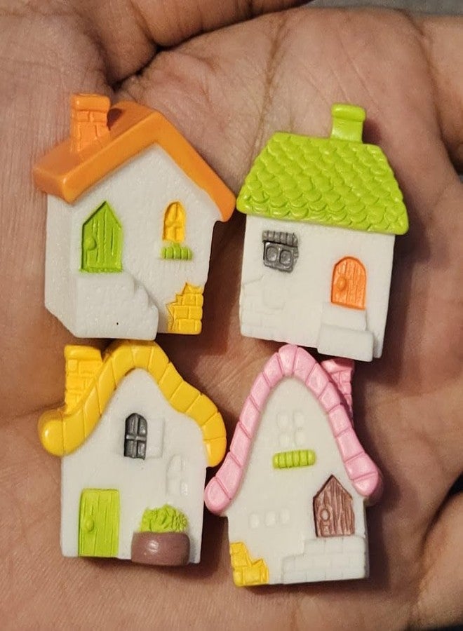 Aruna Decor Miniature House Set of 4 | Decorative Mini Homes for Gifting & Miniature Garden Decor | Fairy Garden Accessories for Home, Office, or DIY Projects, 3cm - Image 3