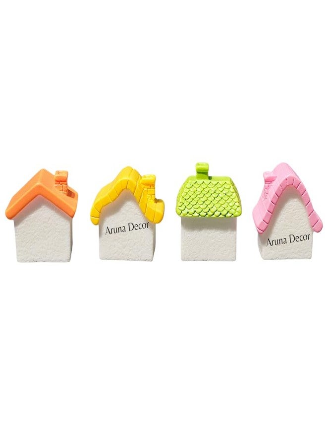 Aruna Decor Miniature House Set of 4 | Decorative Mini Homes for Gifting & Miniature Garden Decor | Fairy Garden Accessories for Home, Office, or DIY Projects, 3cm - Image 4