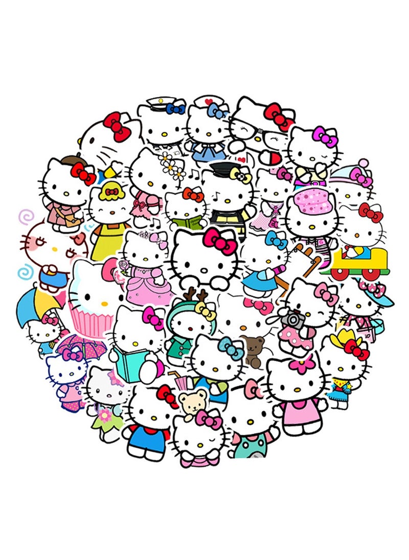 50-Piece Hello Kitty Stickers Cute Cat Stickers Waterproof Graffiti Vinyl Stickers for Laptop  - Image 2