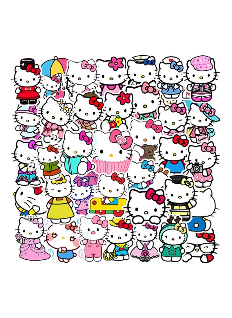 50-Piece Hello Kitty Stickers Cute Cat Stickers Waterproof Graffiti Vinyl Stickers for Laptop  - Image 1