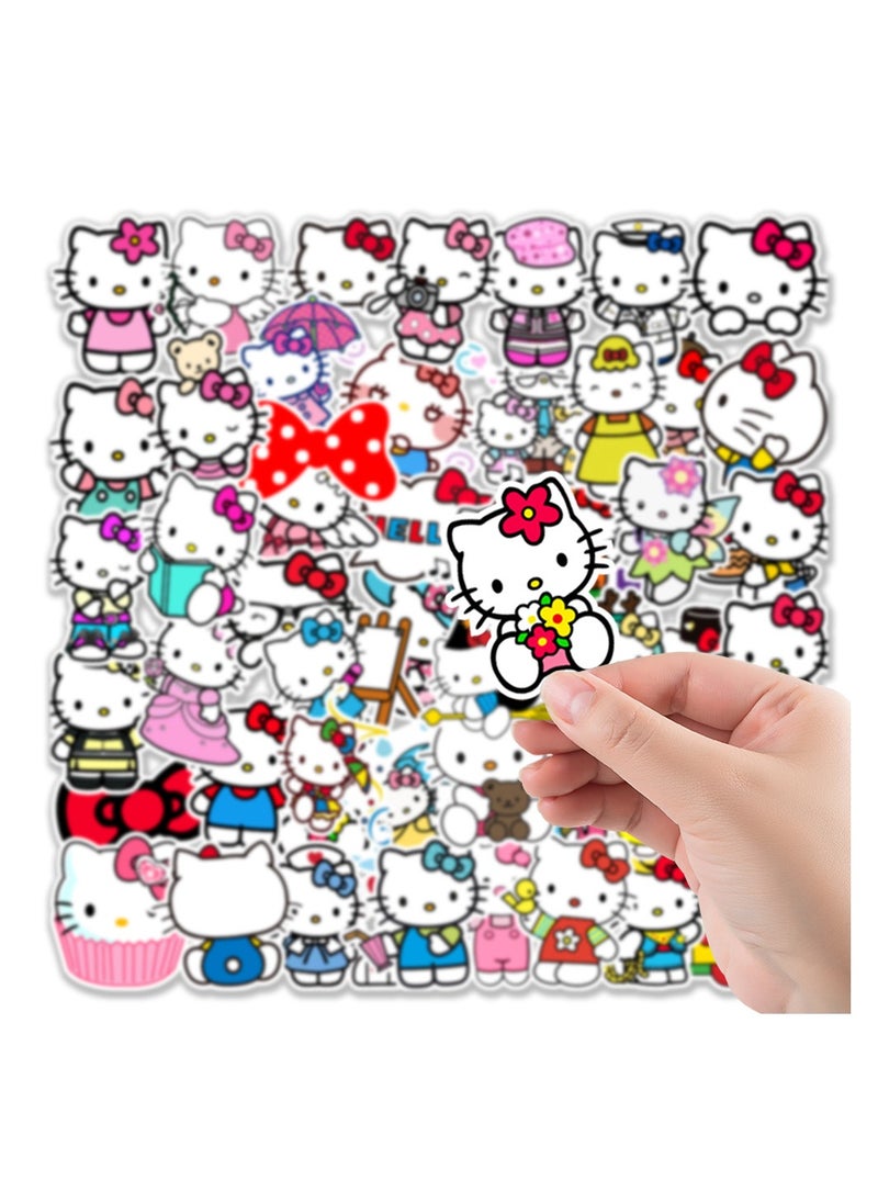 50-Piece Hello Kitty Stickers Cute Cat Stickers Waterproof Graffiti Vinyl Stickers for Laptop  - Image 5