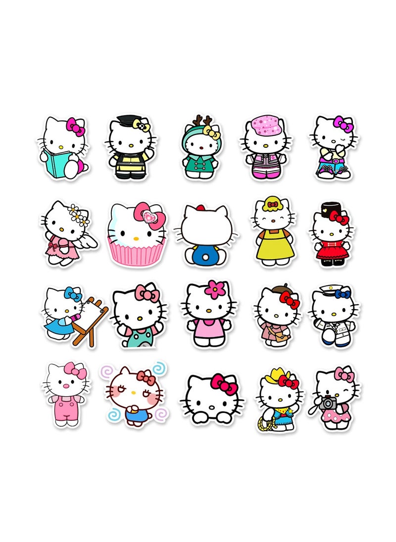 50-Piece Hello Kitty Stickers Cute Cat Stickers Waterproof Graffiti Vinyl Stickers for Laptop  - Image 4