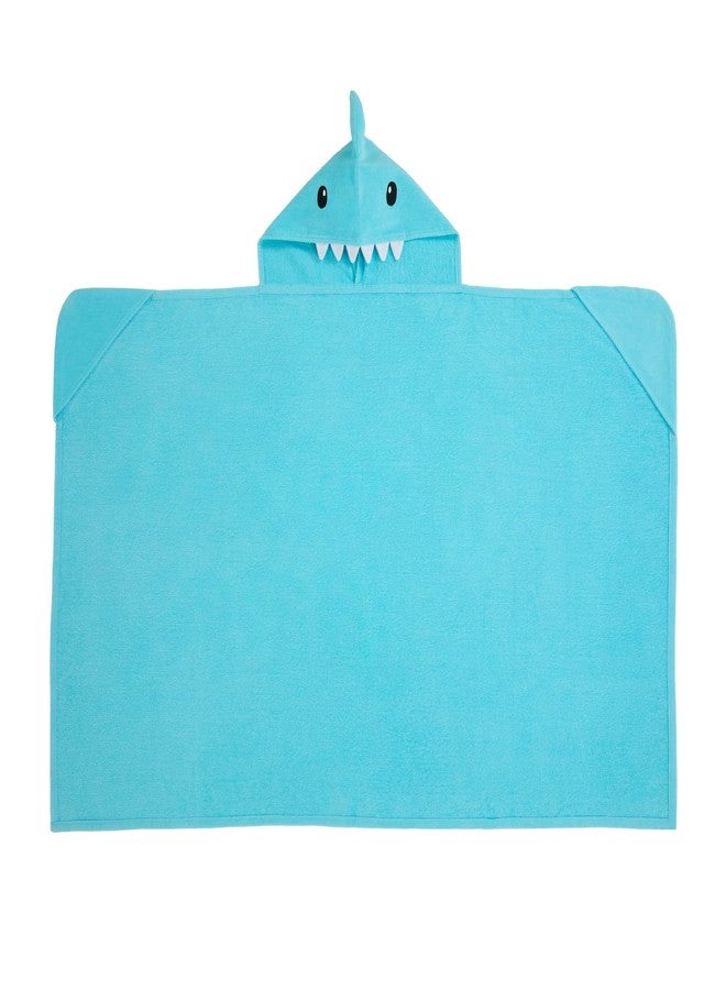 Sainteve Saint Eve Kids Hooded Bath Towel Set - 2 Pack Super Soft and Absorbent Fun Shark Towels - Beach, Bath & Pool Covers for Girls & Boys, Green & Blue - Image 3
