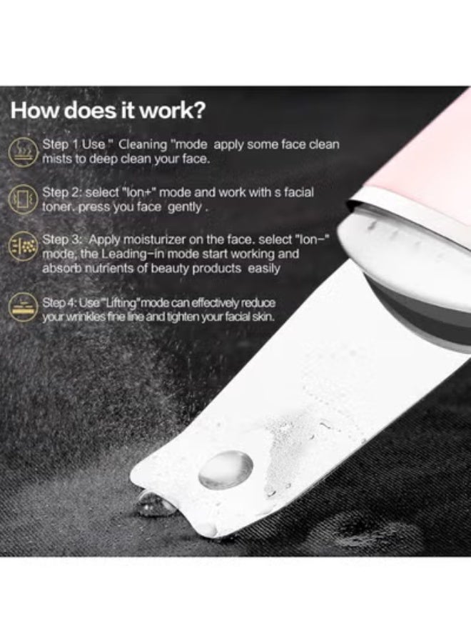 Face Skin Scrubber & Skin Spatula - 4-in-1 Blackhead Remover & Deep Pore Cleaner Tool with 4 Modes - Professional Facial Scrubber for Daily Cleansing - Image 2