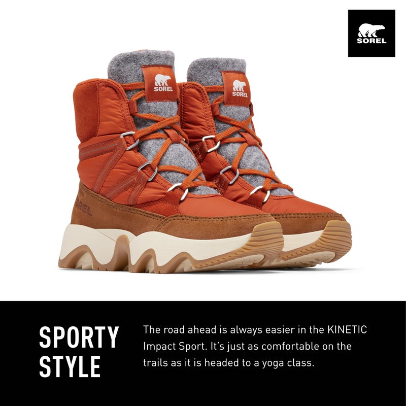 SOREL Women's Kinetic Impact Sport Waterproof Boot - Sanguine, Velvet Tan - 8.5 - Image 2