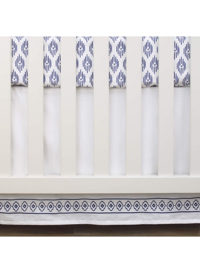 NoJo Indigo Hues Blue and White Elephant 4 Piece Nursery Crib Bedding Set - Comforter, 100% Cotton Fitted Crib Sheet, Dust Ruffle, Super Soft Baby Blanket - Image 4