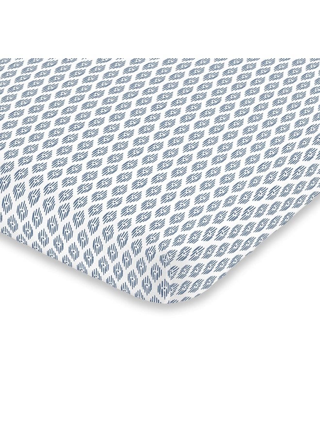 NoJo Indigo Hues Blue and White Elephant 4 Piece Nursery Crib Bedding Set - Comforter, 100% Cotton Fitted Crib Sheet, Dust Ruffle, Super Soft Baby Blanket - Image 3