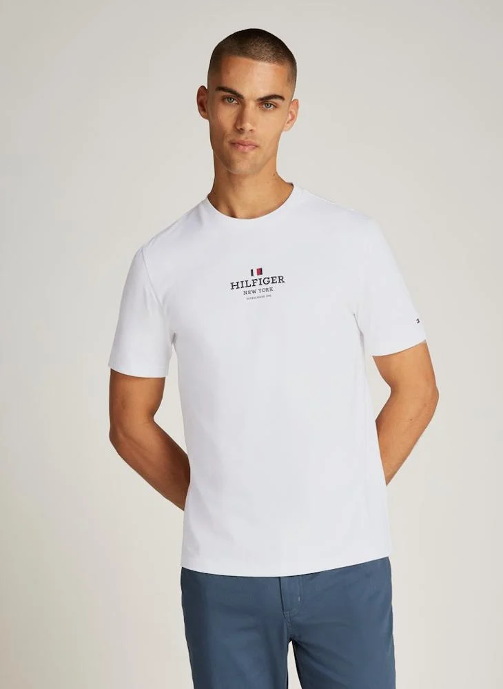 تومي هيلفيغر Logo Crew Neck T-Shirt