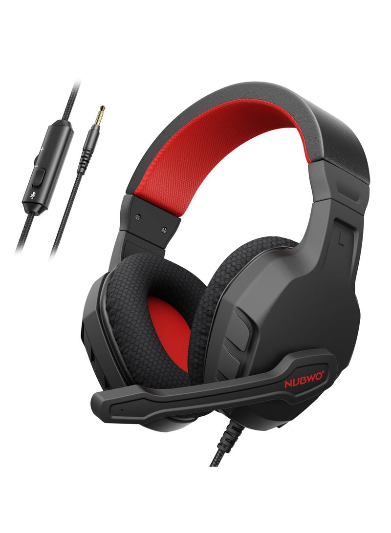 نوبو سماعة ألعاب U3 مع ميكروفون، حجم آمن محدود، سماعات رأس للأطفال لجهاز Switch، خفيفة الوزن للغاية، صوت غني، مقبس 3.5 مم لأجهزة NS، PS4، PS5، Xbox، الكمبيوتر اللوحي، iPad - Image 1
