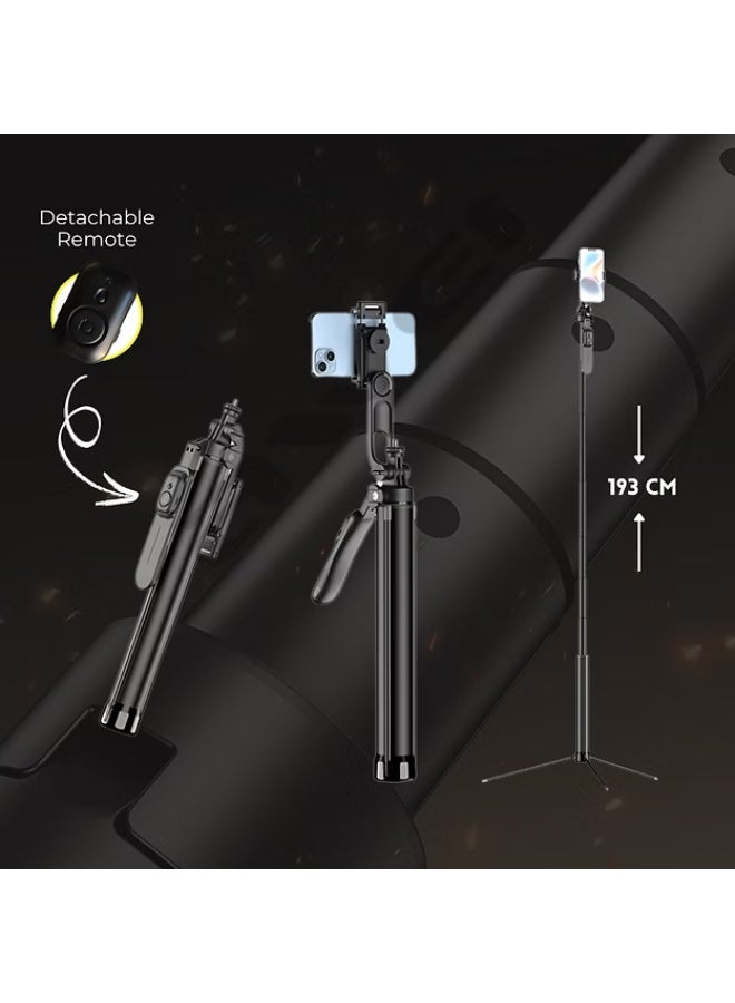 Awei Awei X56 Selfie Stick Extendable Tripod Universal Adjustment Long Shank with Remote Control - Image 3