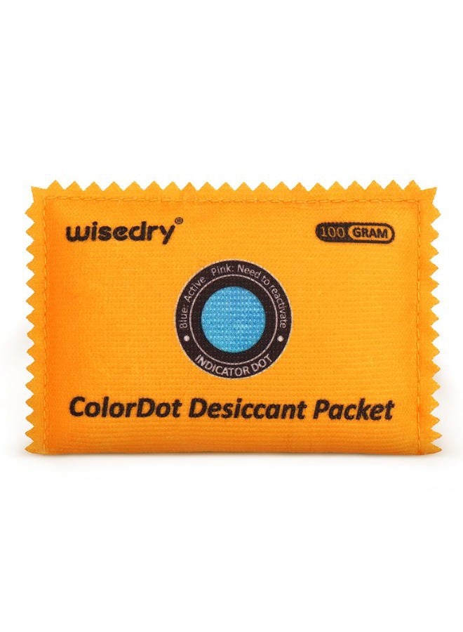 wisedry 100g Rechargeable Color-Indicating Desiccant Packs for Storage, Reusable Silica Gel Desiccant Packets, Moisture Absorbing Packs for Storage Bins, Safes, 3D Filaments, Closet, Electronics - Image 1