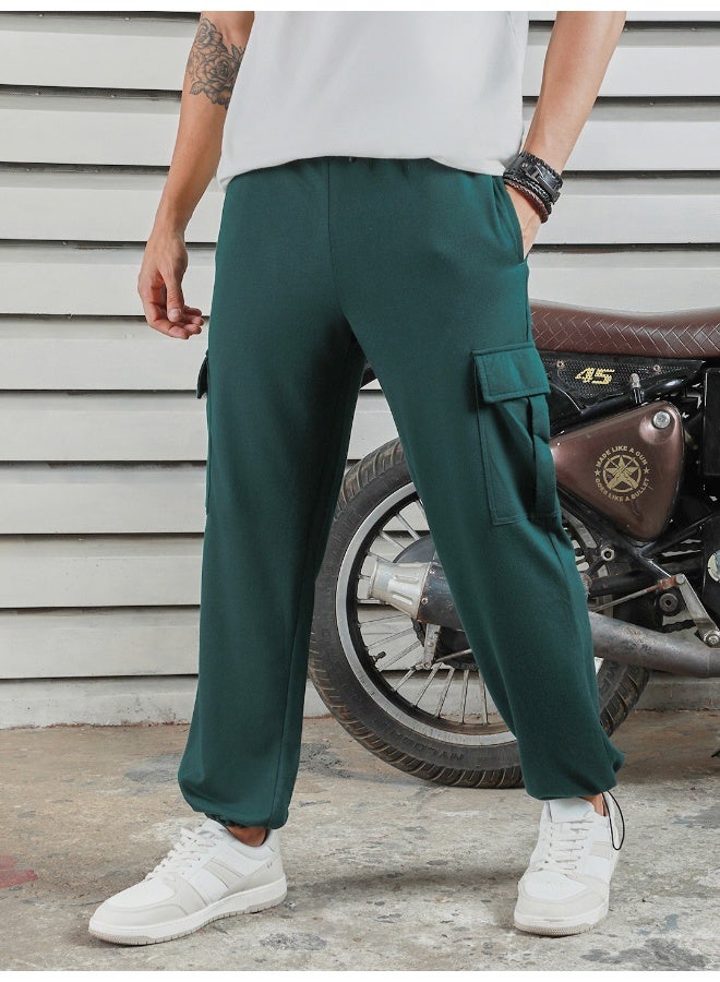 HIGH STAR Men’s Straight Fit Dark Green Trousers – Stylish and Practical - Image 2