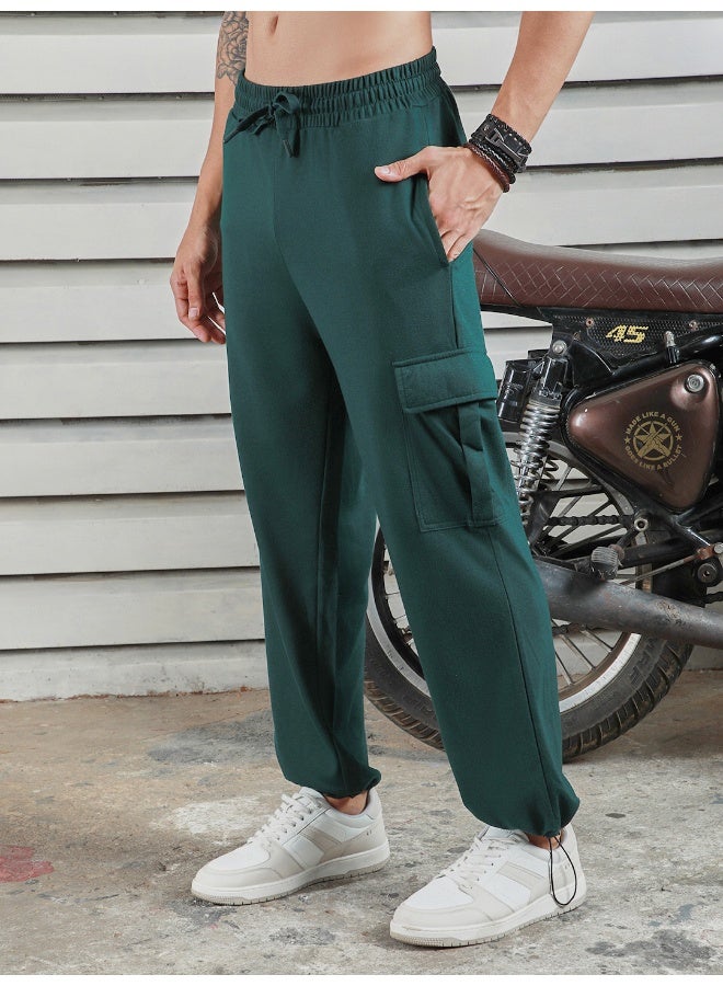 HIGH STAR Men’s Straight Fit Dark Green Trousers – Stylish and Practical - Image 3